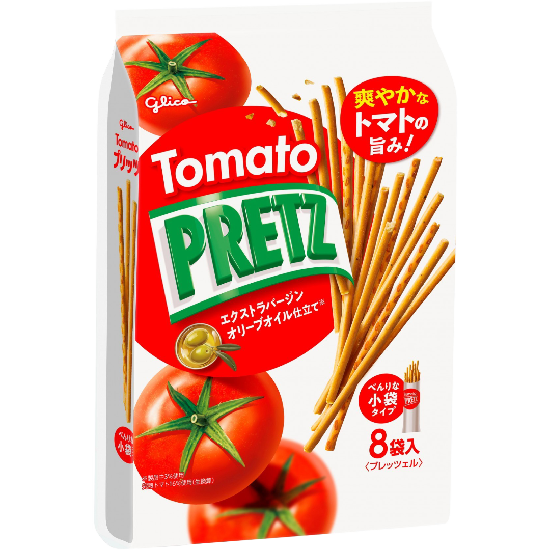 Pretz Biscuit Sticks – Tomato Flavour | Glico Japan 109.6g | Family Size