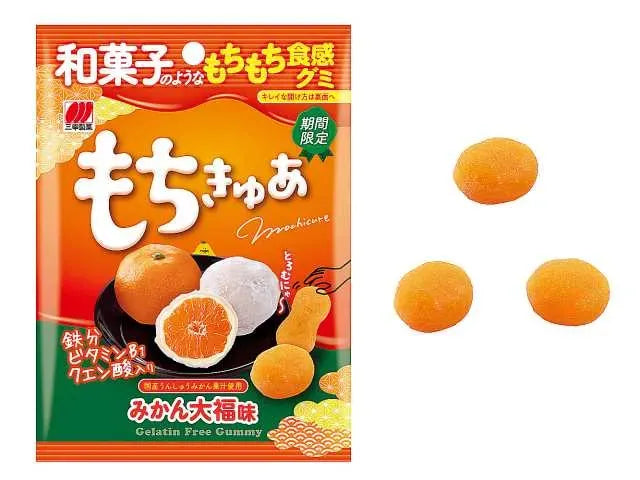 Sanko Seika Mochicure Mandarin Daifuku Flavor Mochi Texture Gummy 40g