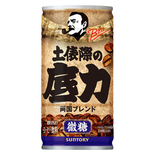 Suntory Boss Dohyo-giwa no Sokojikara Blended Coffee Low Sugar 185g