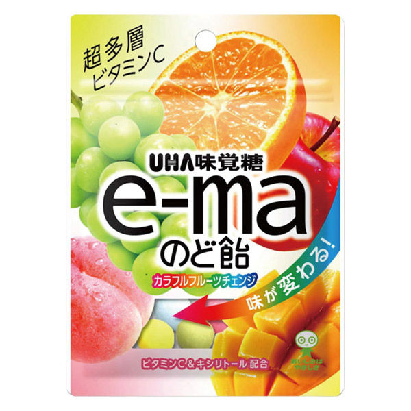 UHA E-ma Series Colorful Mixed Fruit Flavor Multi-Layered Candy 50g