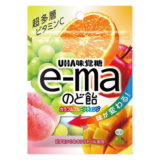 UHA E-ma Series Colorful Mixed Fruit Flavor Multi-Layered Candy 50g