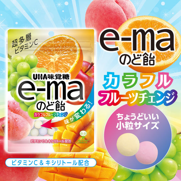 UHA E-ma Series Colorful Mixed Fruit Flavor Multi-Layered Candy 50g