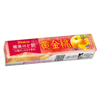 Kanro Kenko Nodo Ame Golden Peach Candy 11pcs