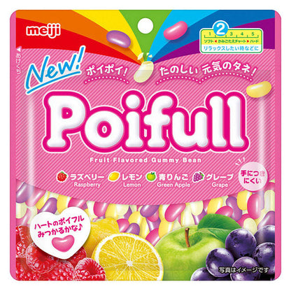 Meiji Poifull Fruit Flavored Gummy Bean Mixed Fruit 76g