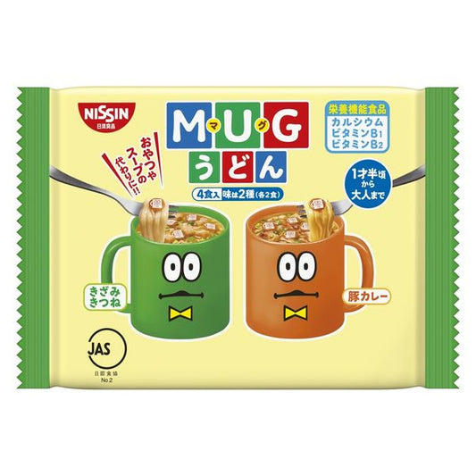 Nissin Mug Noodles Udon Assortment 4 Packs 94g
