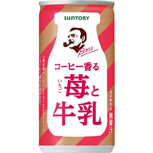Suntory Boss Strawberry & Milk Coffee Drink 185g