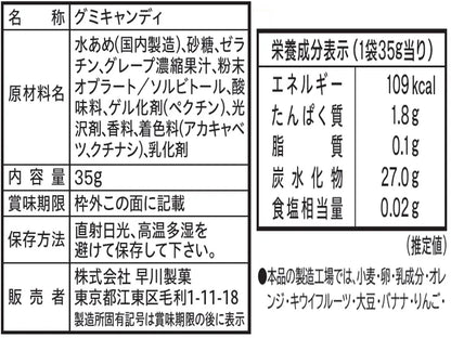 Hayakawa Rilakkuma Budou Gari Grape Gummy Candy 35g