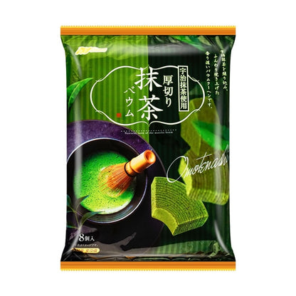 Marukin Thick Cut Uji Matcha Baumkuchen Cake 8pcs