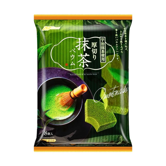 Marukin Thick Cut Uji Matcha Baumkuchen Cake 8pcs