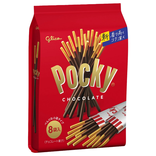 Glico Pocky Chocolate Share Bag Biscuit Sticks 8 Packs