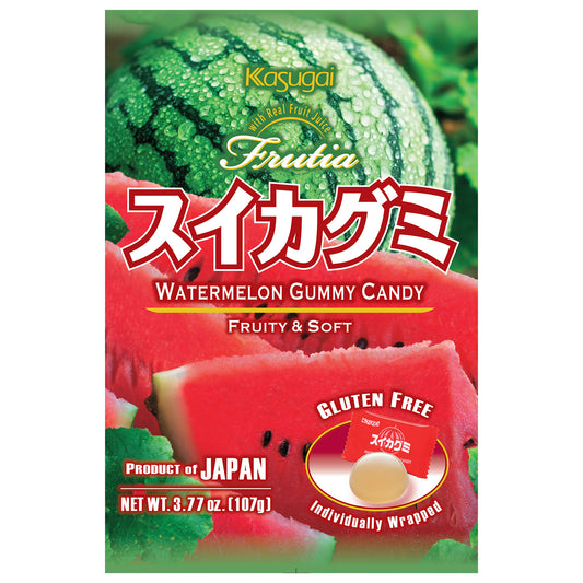 Kasugai Frutia Watermelon Gummy Gluten Free- 107g