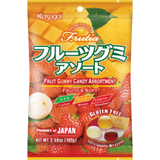 Kasugai Frutia Assort Gummy Gluten Free (Lychee & Strawberry & Mango)- 102g