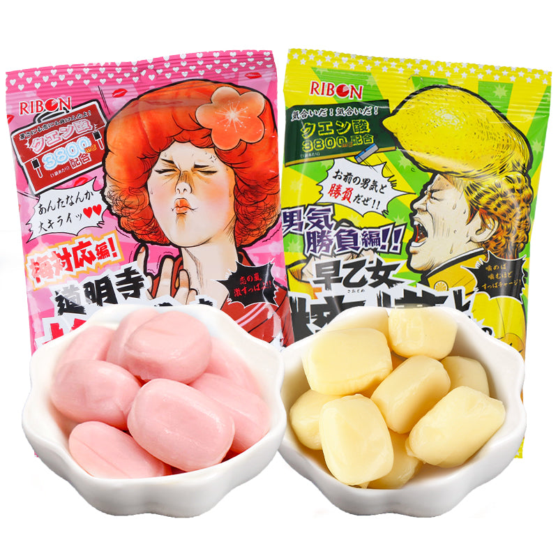 Ribon Domyoji Umeeko Super Sour Plum Soft Candy 70g