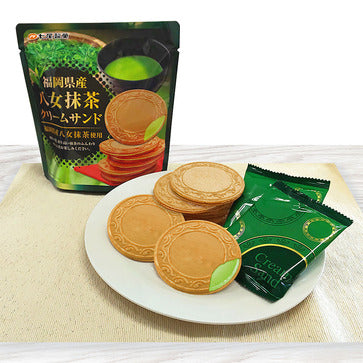 Nanao Seika Fukuoka Yame Matcha Cream Sand Biscuits 6pcs
