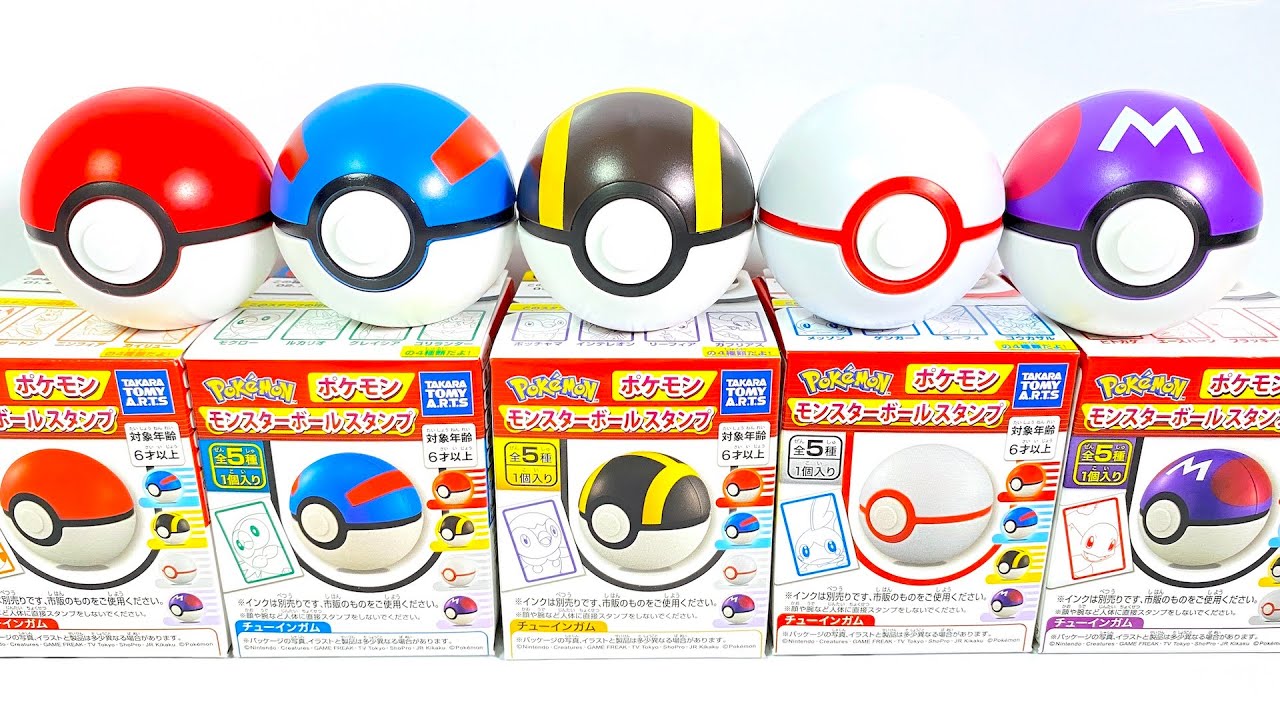 Takara Tomy Pokémon Monster Ball Stamp With Chewing Gum (Random) 1pc