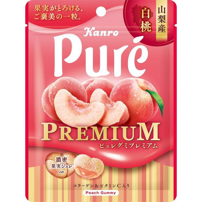 Kanro Pure Gummy Premium Yamanashi White Peach 54g