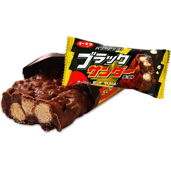 Yuraku Black Thunder Chocolate Bar Cocoa Cookie 21g