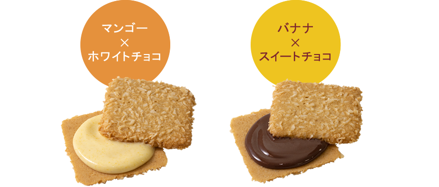 Akai Bohshi Coconut Choco Sand Sandwich Biscuits Assortment (2 Flavors) 6 pcs