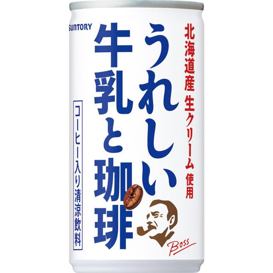 Suntory Boss Ureshii Milk And Coffee Latte 185g