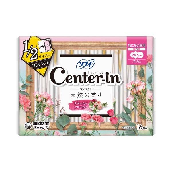 Sofy Center-in Compact 1/2 Extra Heavy Day Pads with Wings 24.5cm 16 Pads