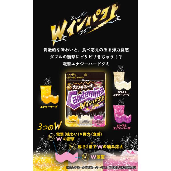 Kanro Candemina W Impact Soda-Flavored Hard Gummy 72g