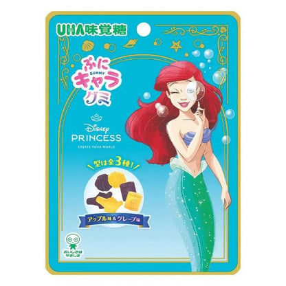 UHA Puni Kyara Disney Princess Gummy Apple And Grape 50g