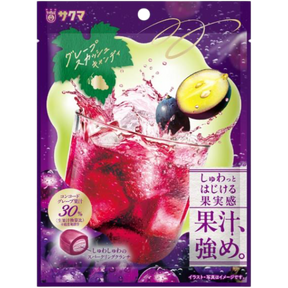 Sakuma Fruit Tsuyome Grape Squash Sparkling Crunchy Candy 52g