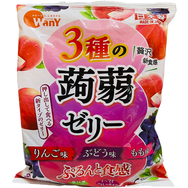 Wany Konjac Jelly Series Apple&Peach&Greap Mixed Fruits Assortment 24pcs