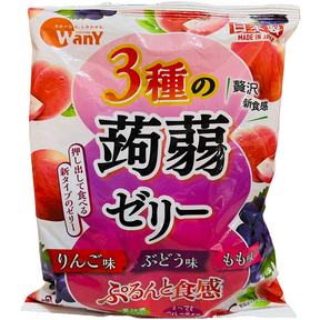 Wany Konjac Jelly Series Apple&Peach&Greap Mixed Fruits Assortment 24pcs