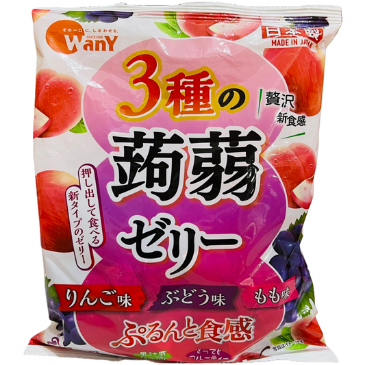 Wany Konjac Jelly Series Apple&Peach&Greap Mixed Fruits Assortment 24pcs