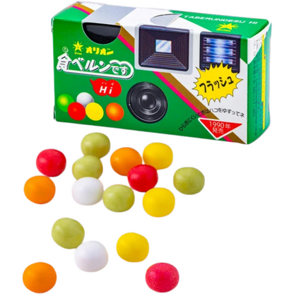 Orion Taberundesu Hi Retro Camera Shaped Soda Ramune Candy 18g